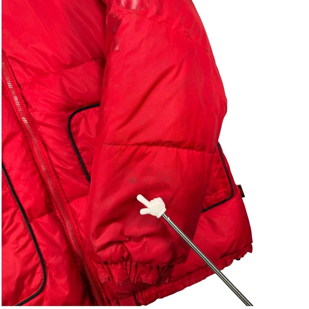 Vtg 90's Ecko Unltd. Function Reversible Red Silver Puffer‎ Jacket Men's XL Down